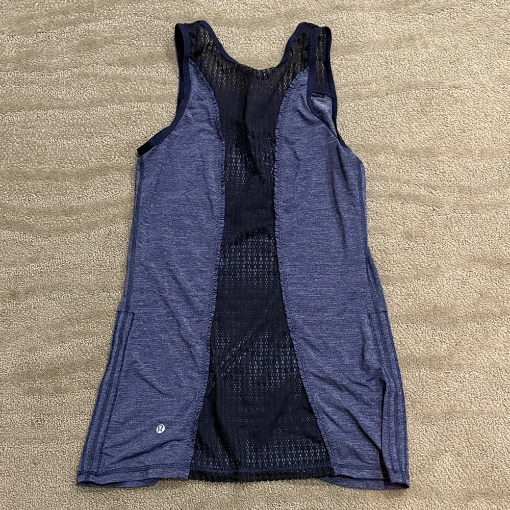 Blue and Black Mesh lululemon Tank Top - Picture 2 of 5
